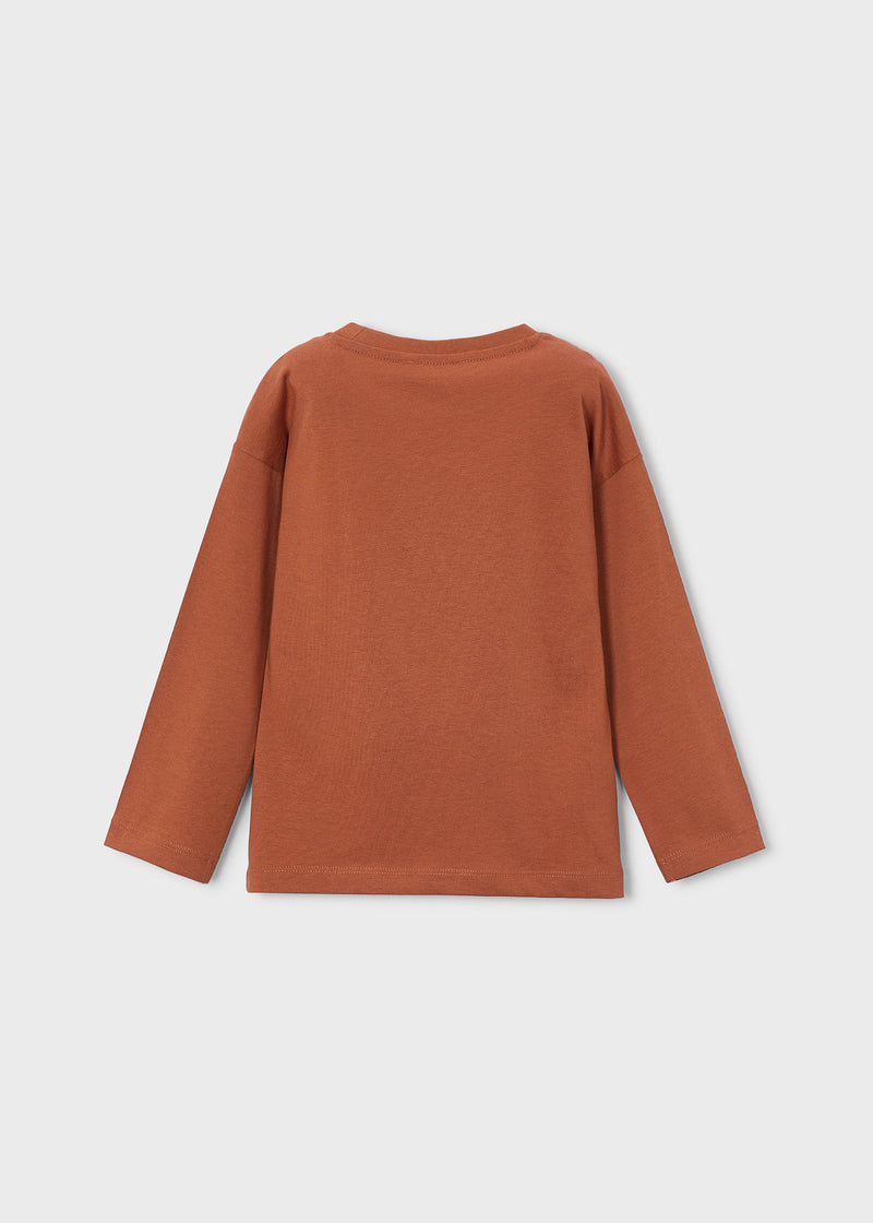 Mayoral Boys Long Sleeve Motorcycle T-Shirt | Brick 4009