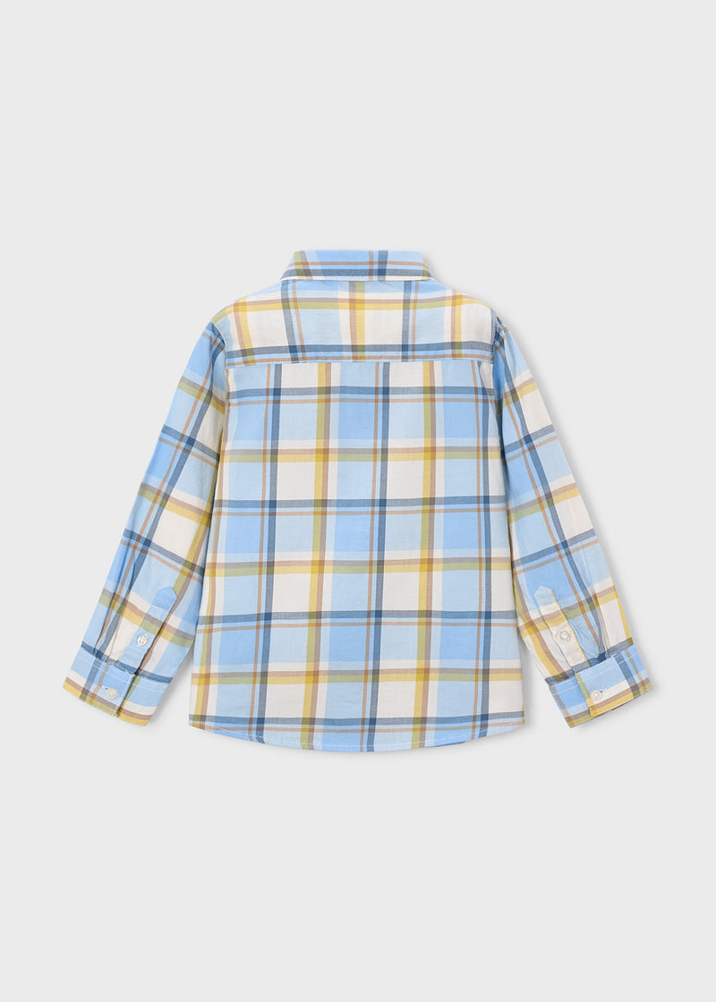 Mayoral Boys Long Sleeve Check Shirt | Water 4102