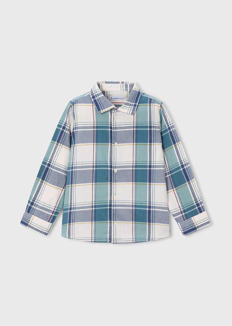 Mayoral Boys Long Sleeve Check Shirt | Lake 4102