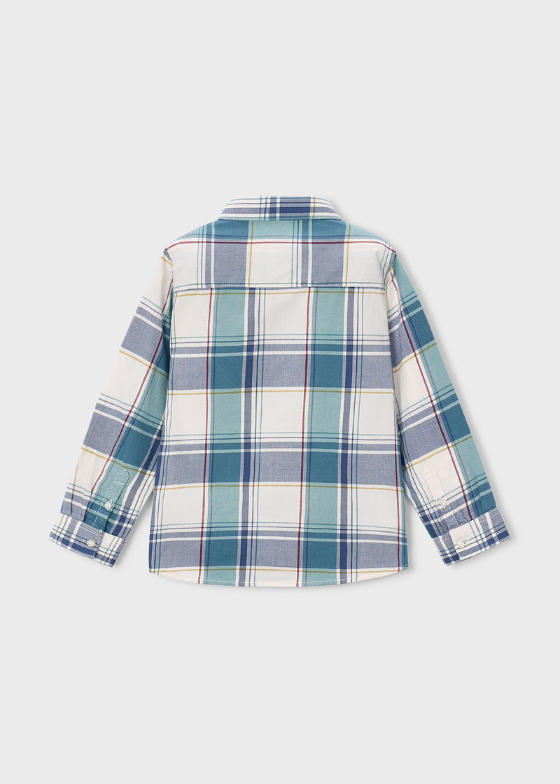 Mayoral Boys Long Sleeve Check Shirt | Lake 4102