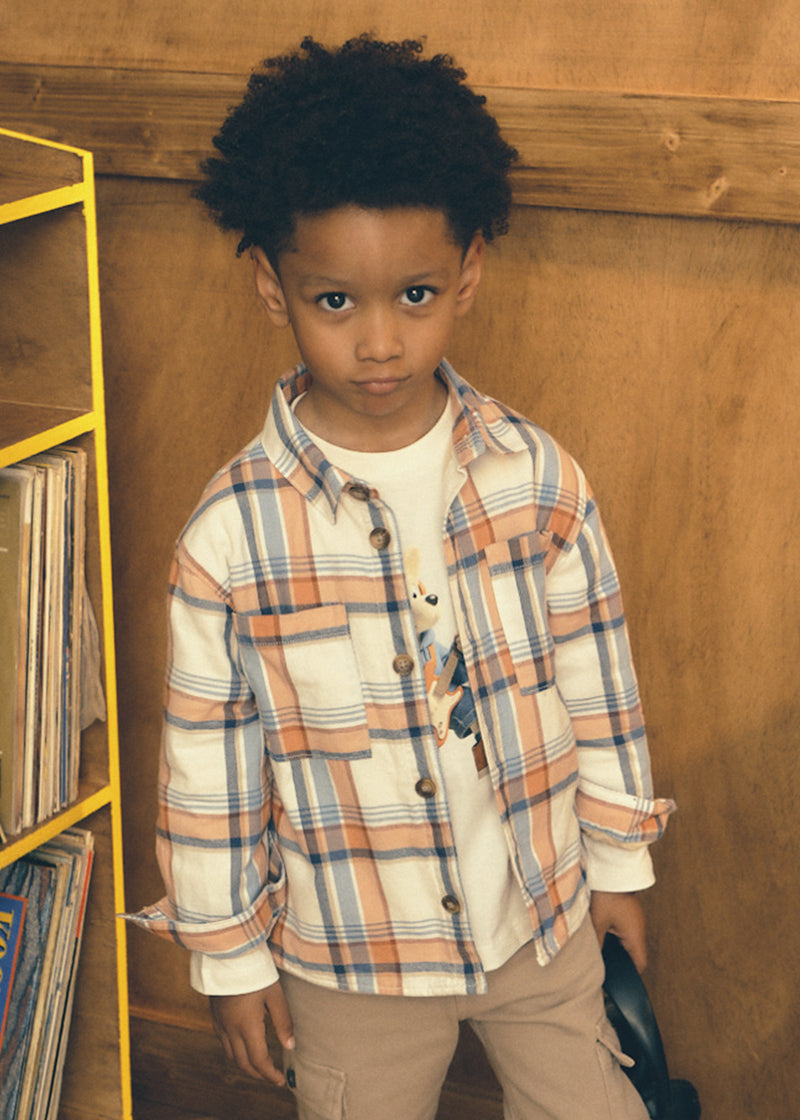 Mayoral Boys Long Sleeve Oversized Check Shirt | Nectar 4142