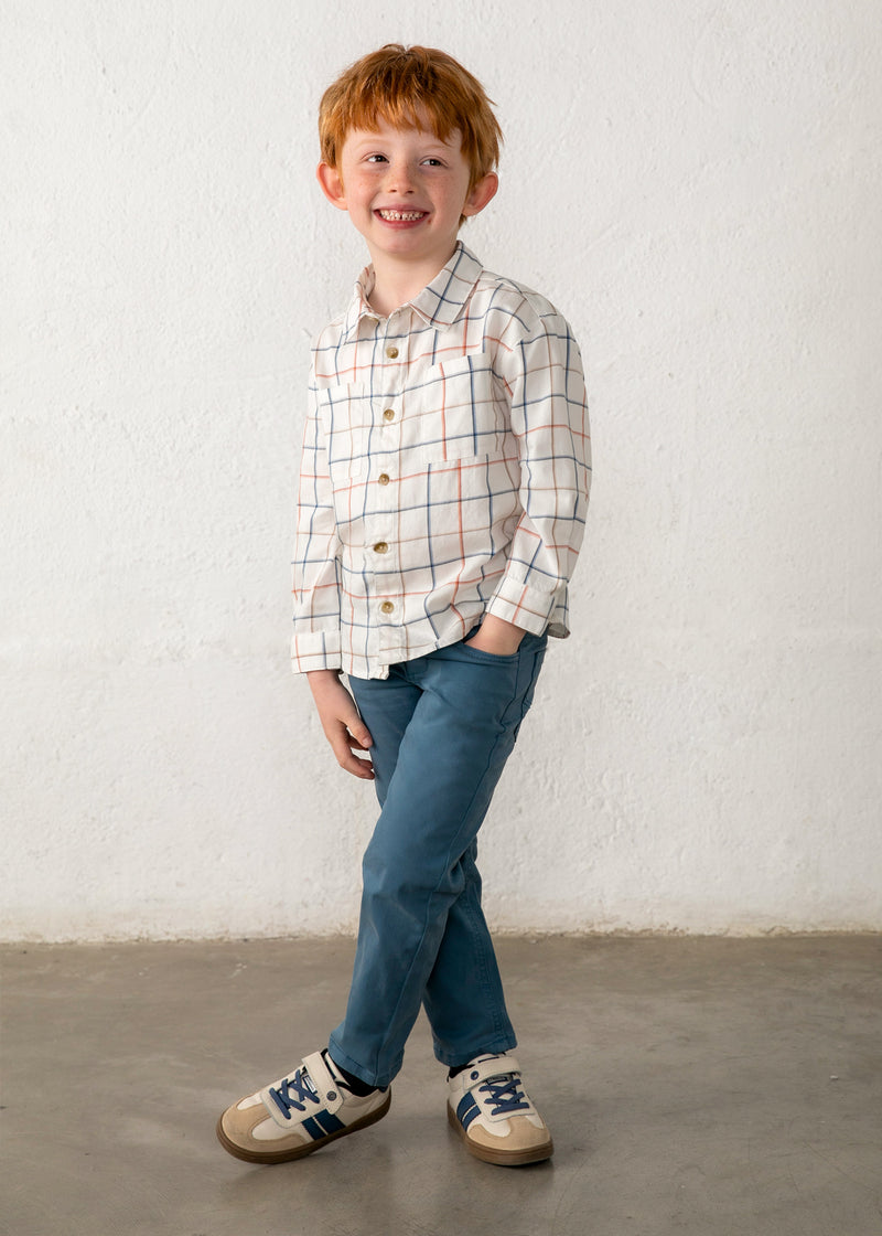 Mayoral Boys Long Sleeve Windowpane Check Shirt | Nectar 4144