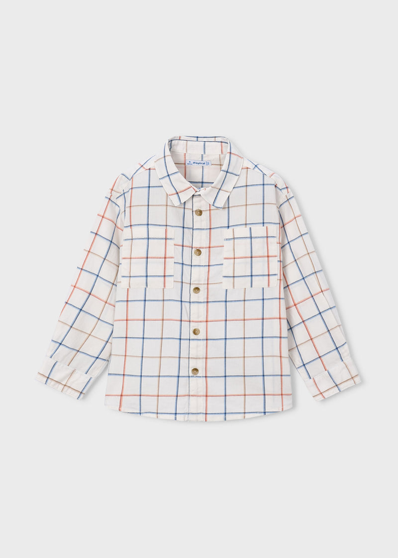 Mayoral Boys Long Sleeve Windowpane Check Shirt | Nectar 4144