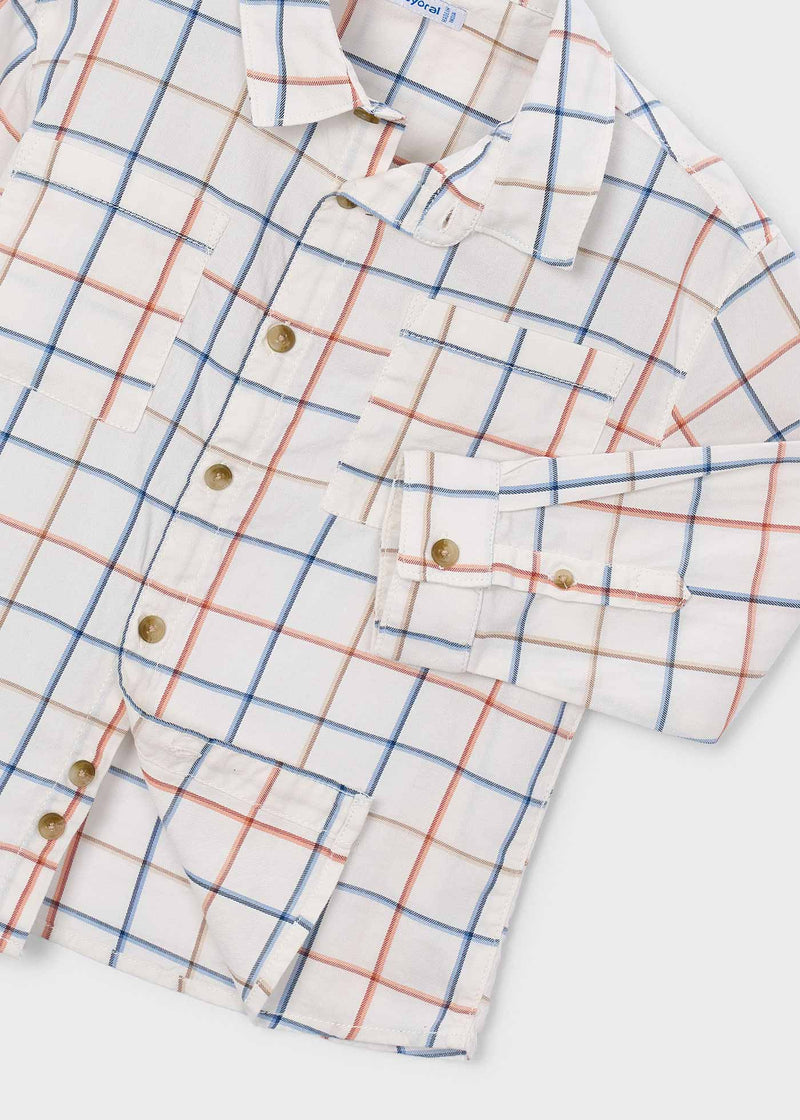 Mayoral Boys Long Sleeve Windowpane Check Shirt | Nectar 4144