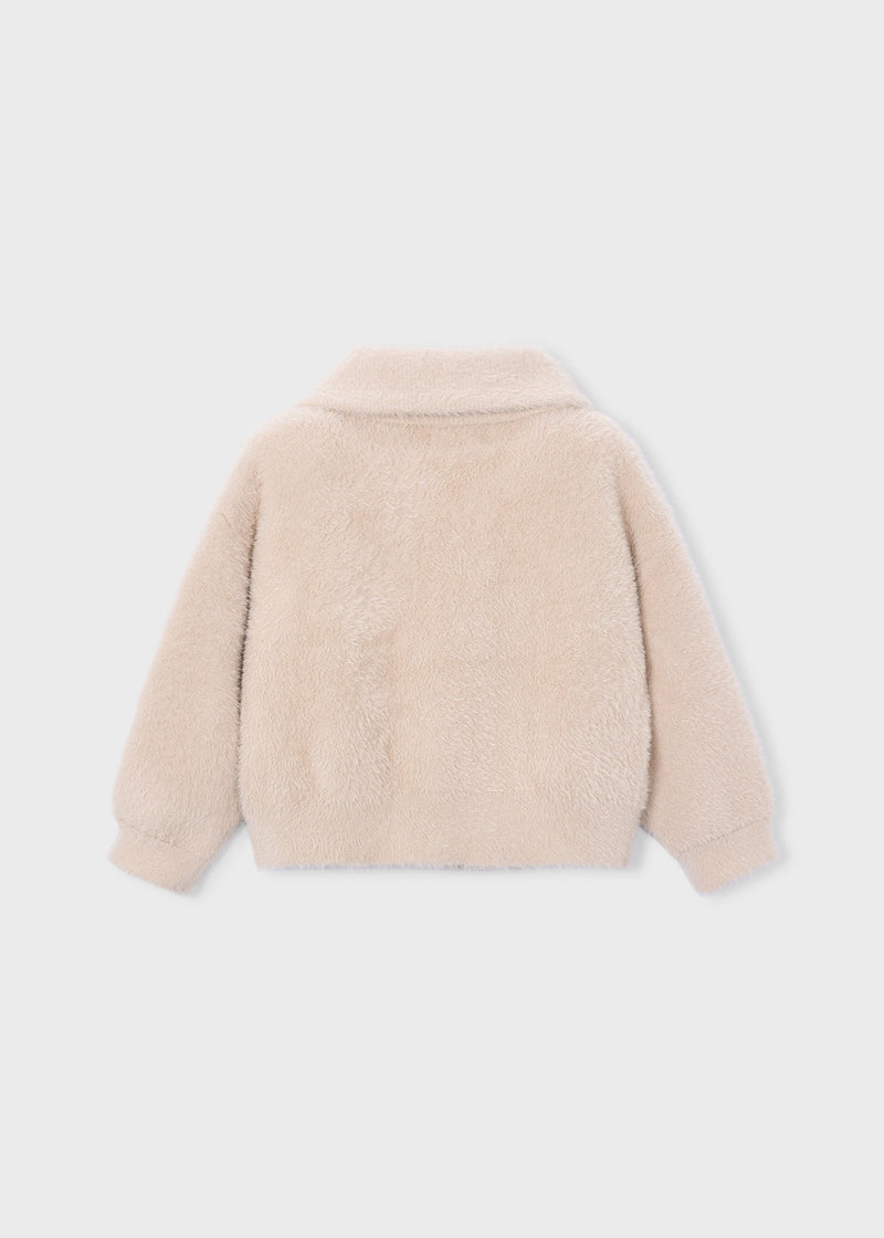 Mayoral Girls Faux Fur Zip Jacket | Bescuit 4330