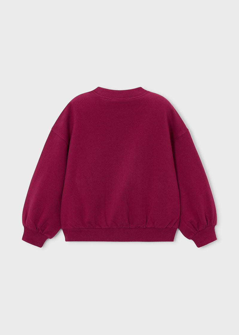 Mayoral Girls Sequin Cherry Sweatshirt | Berry 4405