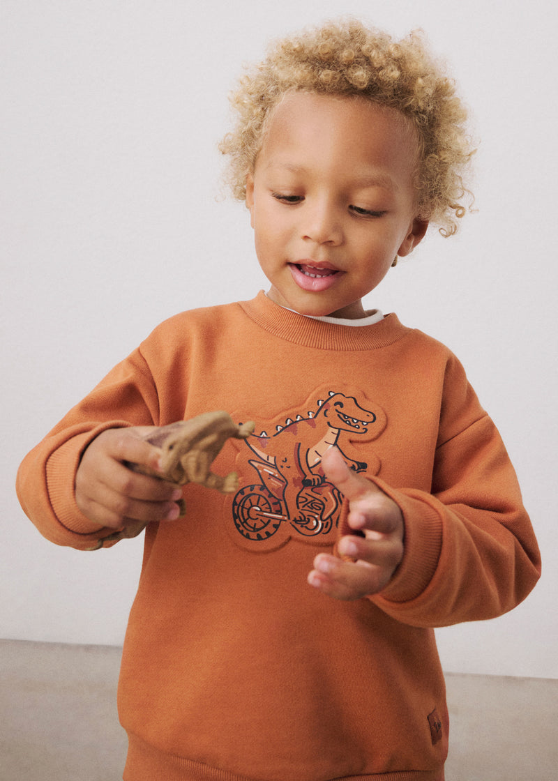 Mayoral Baby Boys Dino Biker Sweatshirt – lifestyle shot