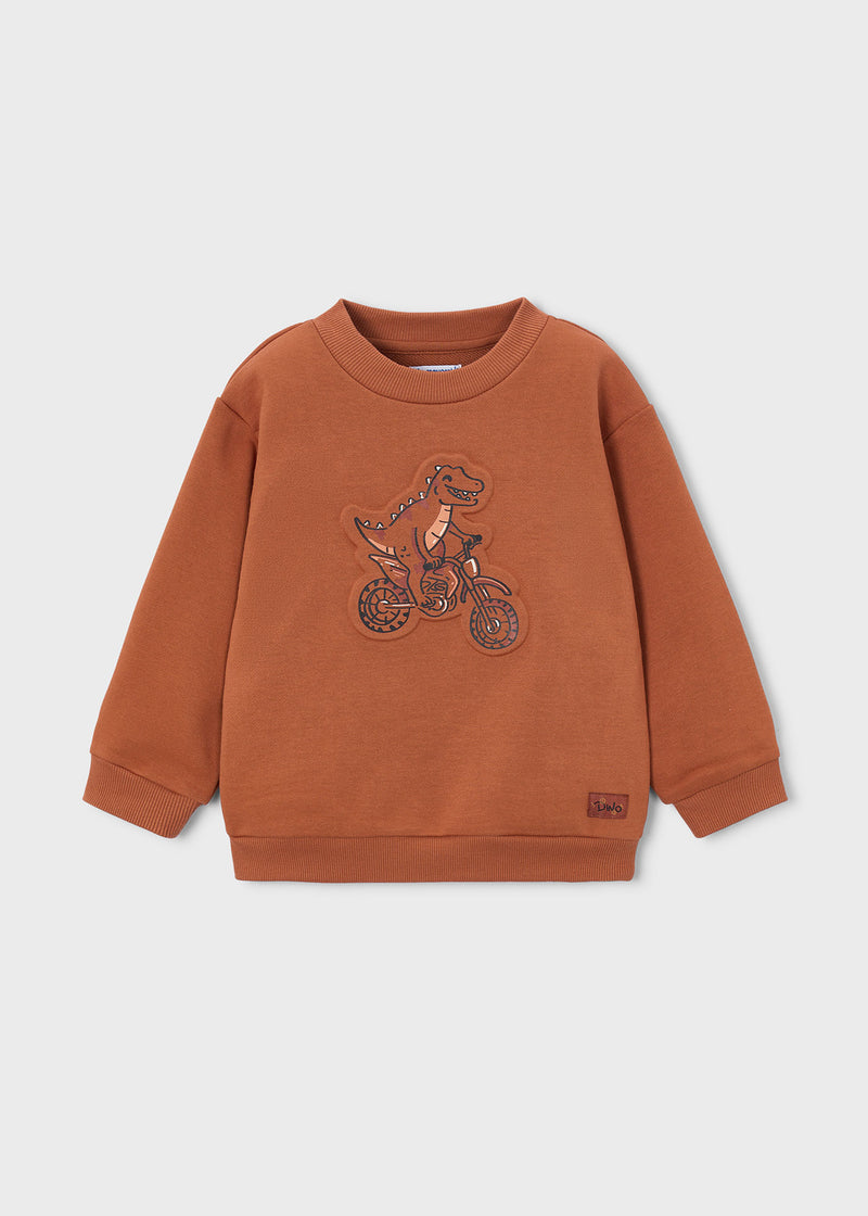 Mayoral Baby Boys Dino Biker Sweatshirt – front view
