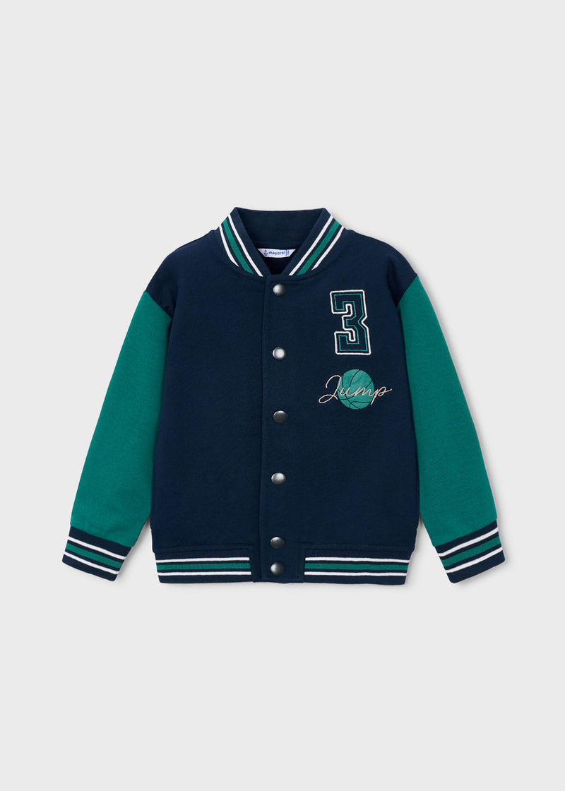 Mayoral Boys Jump #3 Varsity Bomber Jacket – front view