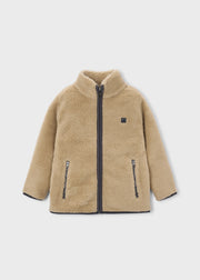 Mayoral Kids Teddy Fleece Zip Jacket - front view flat