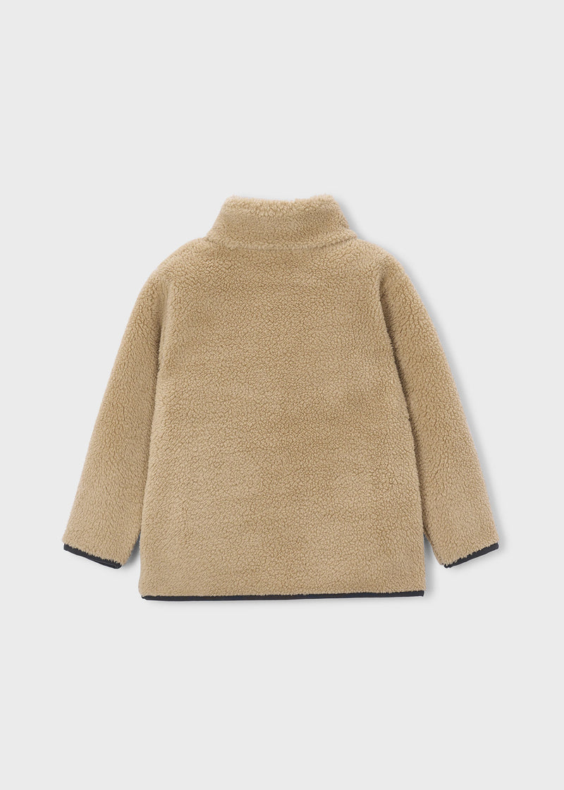 Mayoral Kids Teddy Fleece Zip Jacket - back view flat