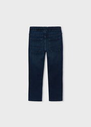 Mayoral Boys Slim Fit Drawstring Jeans - back view flat lay
