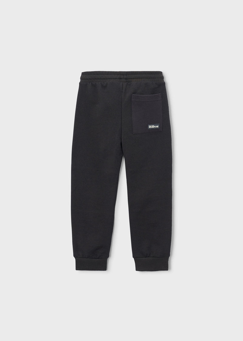 Mayoral Boys Adventure Jogger Trousers - back view flat lay with badge detail