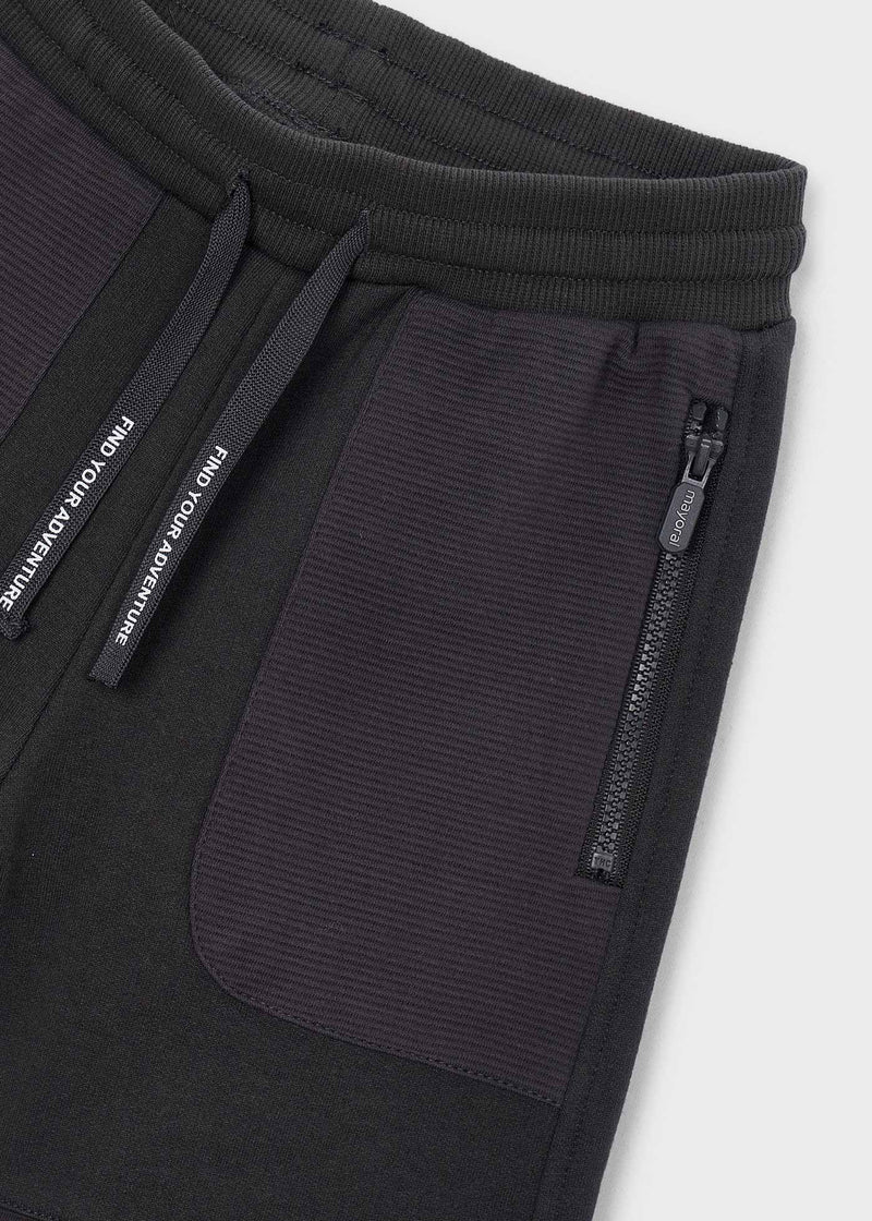 Mayoral Boys Adventure Jogger Trousers - waistband and zip pocket close up detail