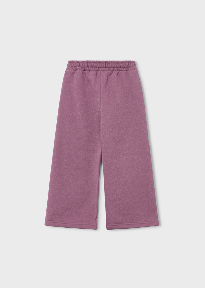 Mayoral Girls Wide Leg Fleece Joggers - back view flat lay