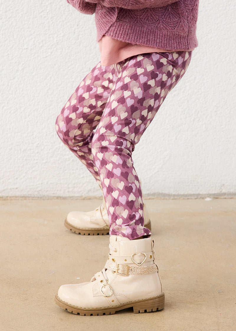 Mayoral Girls Leopard Print Leggings | Violet 4701