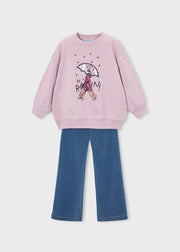 Mayoral Girls Hi Rain 2-Piece Set - front view flat lay of full set