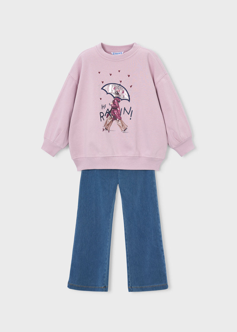Mayoral Girls Hi Rain 2-Piece Set - front view flat lay of full set