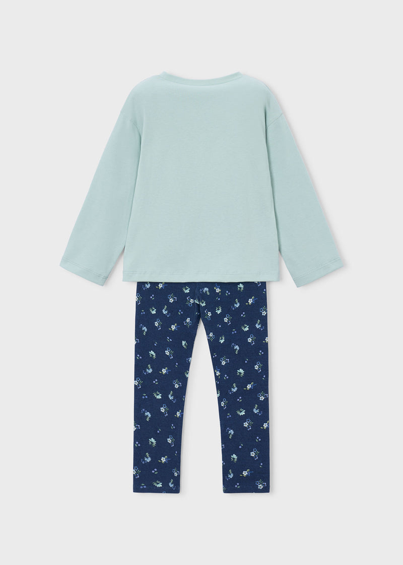 Mayoral Girls 2-Piece Sweatshirt & Leggings Set | Navy 4734