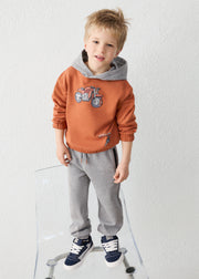 Mayoral Boys On Wheels Tracksuit Set - model front view wearing full set with trainers