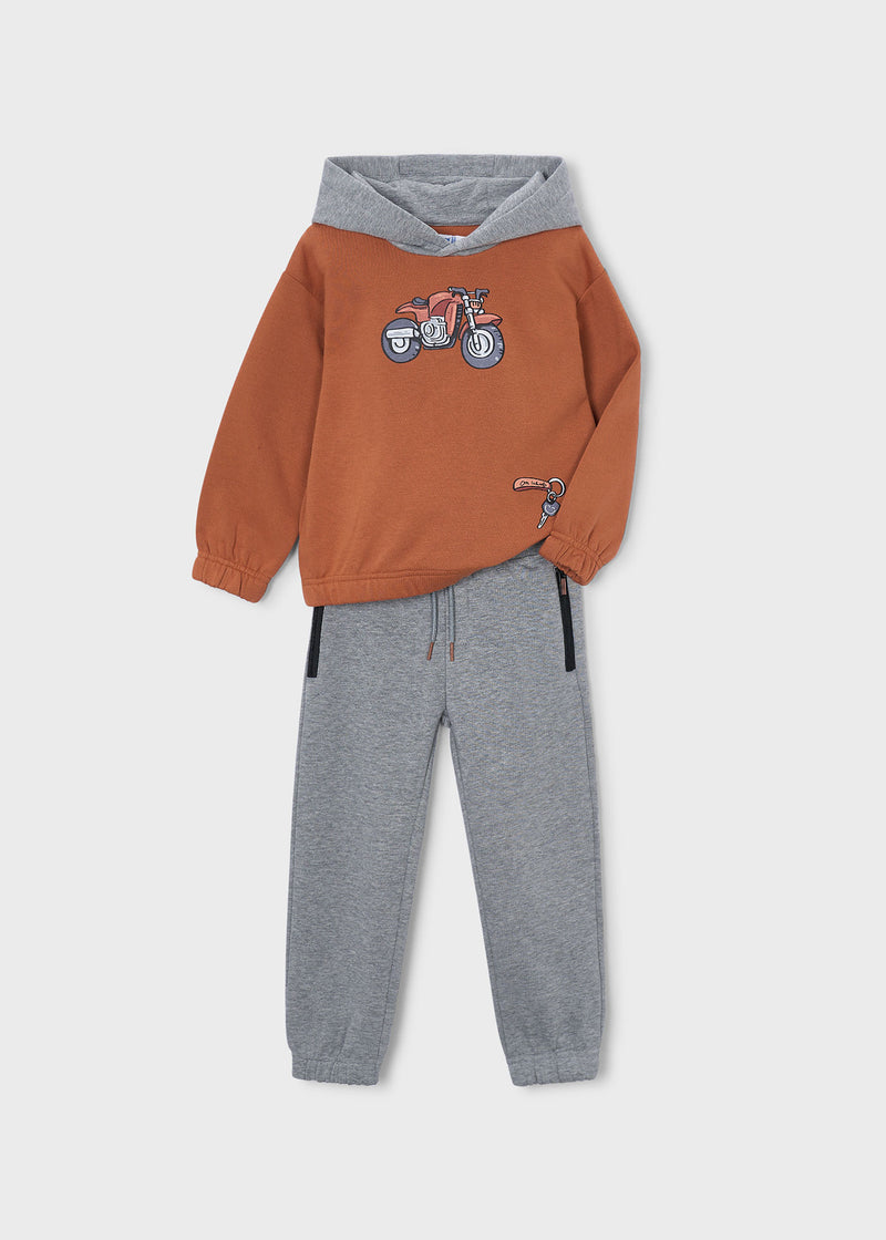 Mayoral Boys On Wheels Tracksuit Set - front view flat lay of full coordinated set