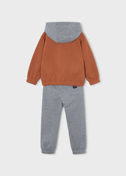 Mayoral Boys On Wheels Tracksuit Set - back view flat lay showing plain back and jogger cuffs