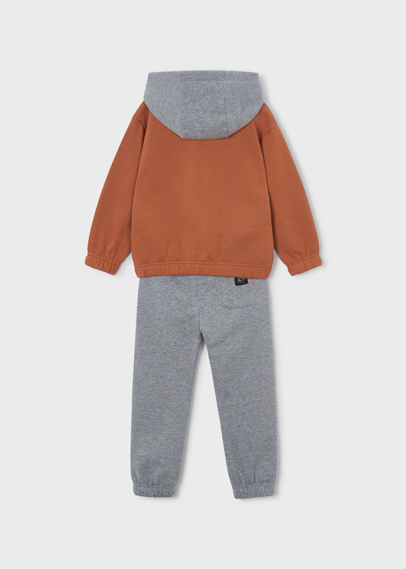 Mayoral Boys On Wheels Tracksuit Set - back view flat lay showing plain back and jogger cuffs