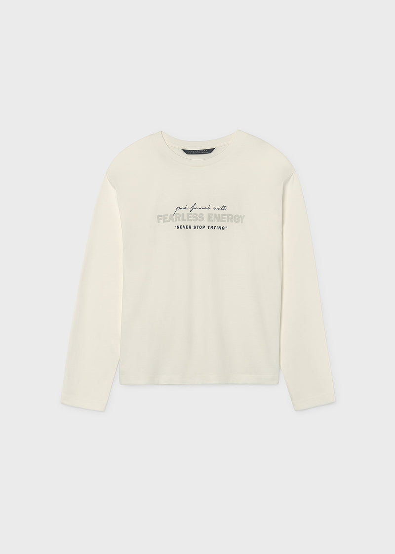 Mayoral Nukutavake Fearless Energy long sleeve top – graphic print detail