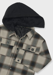 Mayoral Nukutavake hooded check flannel shacket – front flat lay