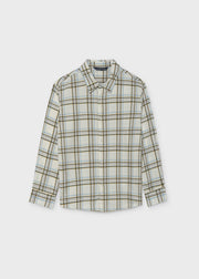 Mayoral Nukutavake check shirt – collar and fabric detail close-up showing Nukutavake label
