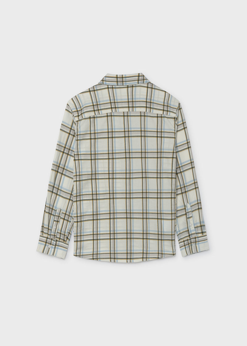 Mayoral Nukutavake check shirt – back flat lay
