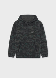 Mayoral Nukutavake camo half-zip hoodie – half-zip and Altitud Cero badge detail close-up showing Nukutavake label