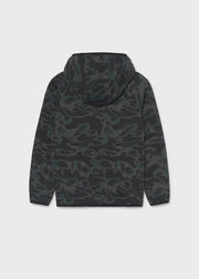 Mayoral Nukutavake camo half-zip hoodie – back flat lay showing all-over liquid camo print