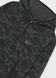 Mayoral Nukutavake camo half-zip hoodie – front flat lay