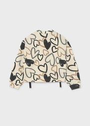 Mayoral all-over heart print sweatshirt – back flat lay showing full heart print and toggle tabs at hem