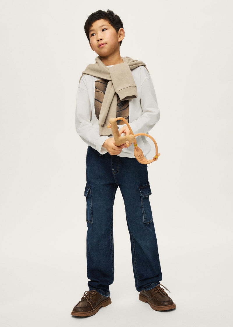 Mayoral Nukutavake Boys Black Cargo Trousers | Dark 7506