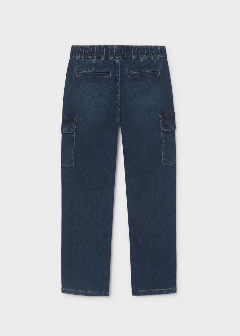 Mayoral Nukutavake Boys Black Cargo Trousers | Dark 7506