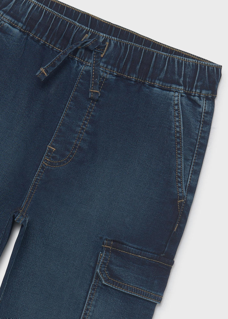 Mayoral Nukutavake Boys Black Cargo Trousers | Dark 7506
