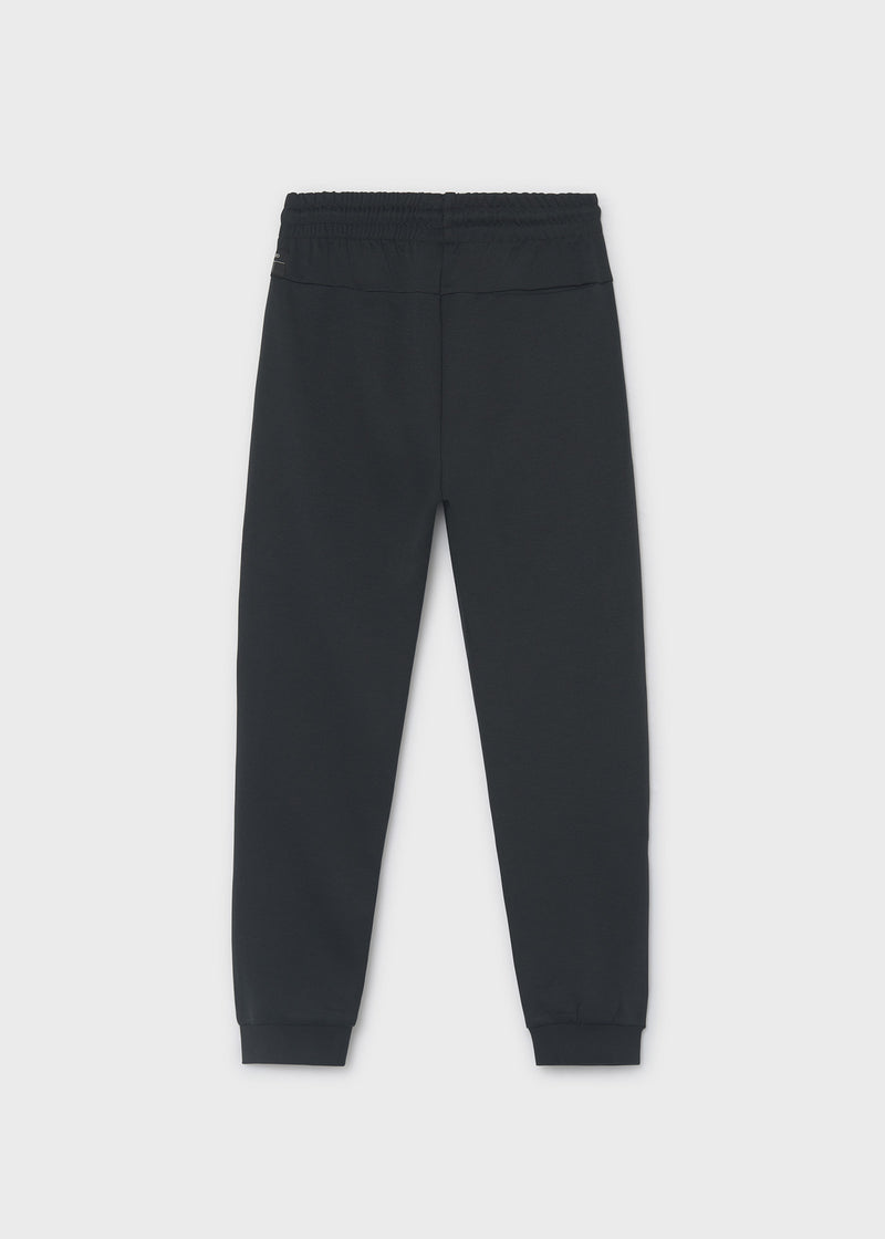 Mayoral Nukutavake black camo side panel joggers – back flat lay showing ribbed cuffs and clean back