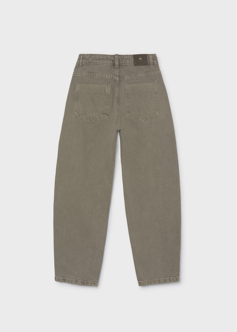 Mayoral Girls Black Barrel-Leg Jeans | Seaweed 7526