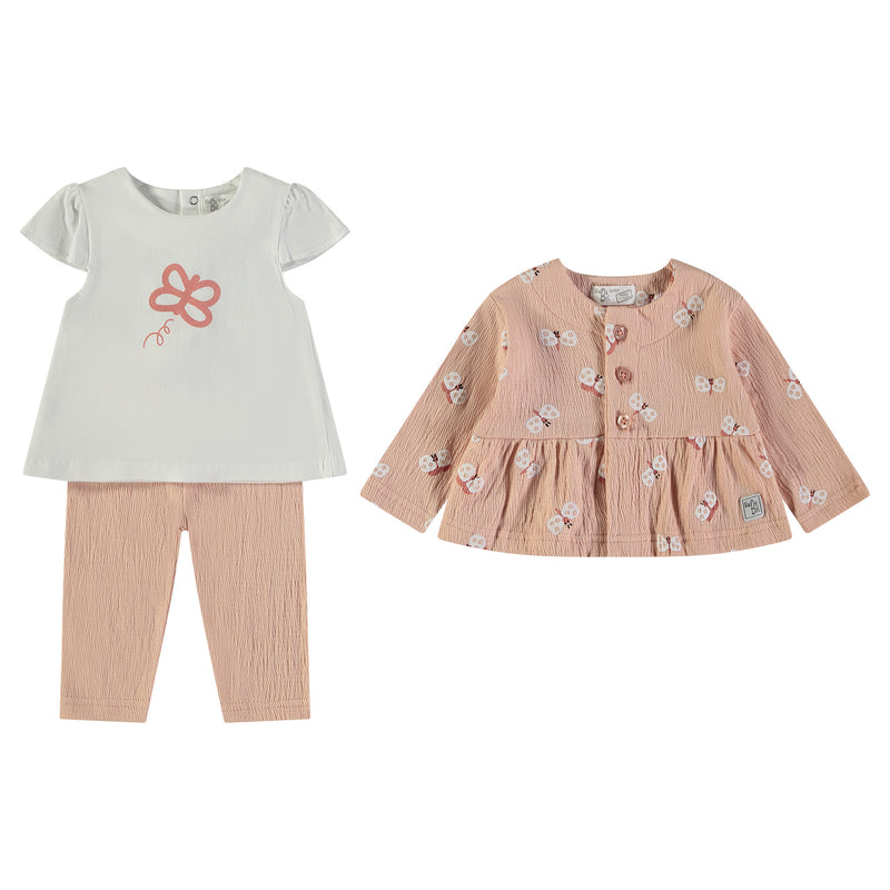 Babybol Girls 3 Pieces Set | Salmon 160840