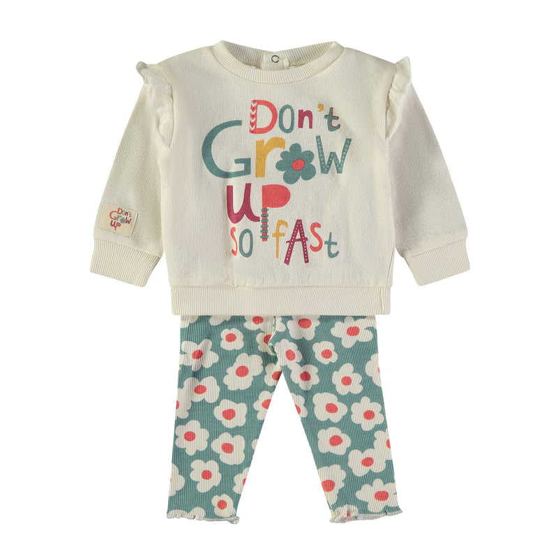Babybol Girls 2 Piece Cloud Set |  Offwhite 161004