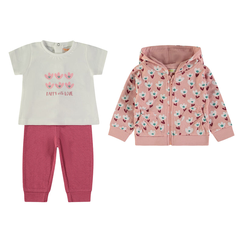 Babybol Girls 3 Pieces Set | Pink 161014