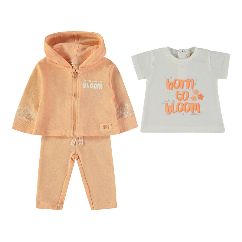 Babybol Born to Bloom 3-Piece Baby Set | Peach 161041