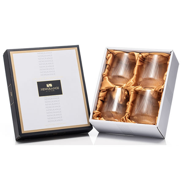 Newgrange Living Solstice Gold Rim Hiball Set 4 | Glass 1710081