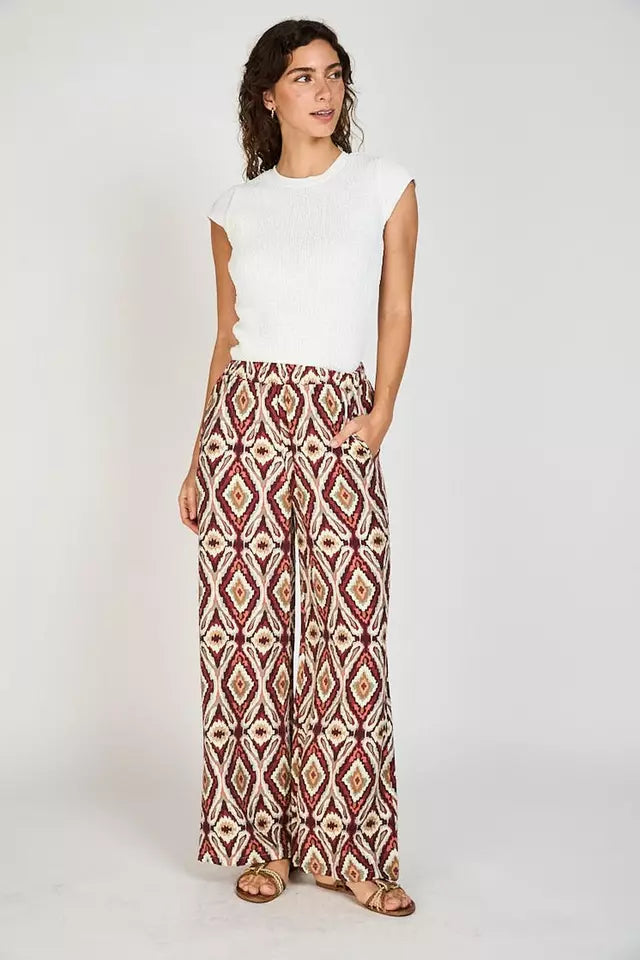 ONLY Mikasi Culotte Belt Pants | Brick