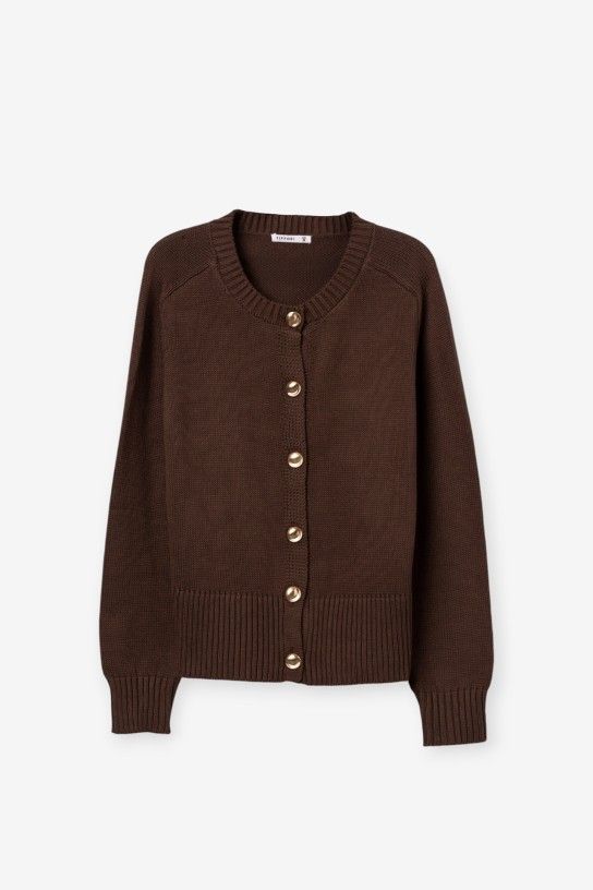 Tiffosi Lion Knit Cardigan | Brown 10067330