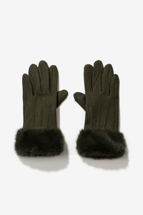Tiffosi Chantelle Faux Fur Cuff Gloves | Water 1006837