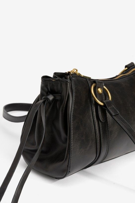 Tiffosi Lane Barrel Shoulder Bag | Black 10068219