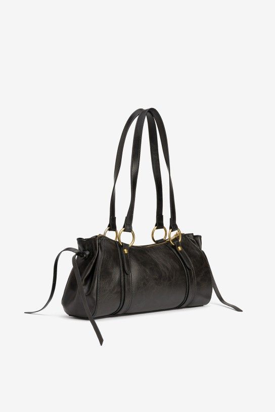 Tiffosi Lane Barrel Shoulder Bag | Black 10068219